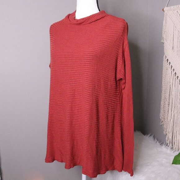 We the free | Cowl Neck Waffle Knit Long Sleeve Top Small - Picture 1 of 6